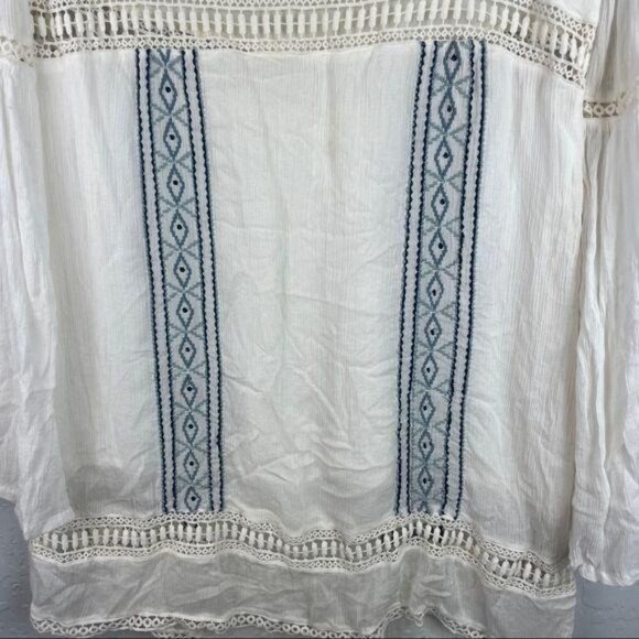 Ale by Alessandra x Revolve Luana Long Sleeve Embroidered Mini‎ Dress Size Small - Picture 4 of 10